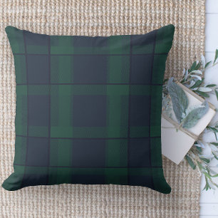 Coussin Ferme Moderne Couche Vert Et Bleu Plaid