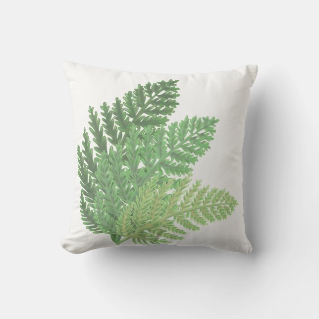 Coussin Fermes vertes, plantes botaniques (Recto)