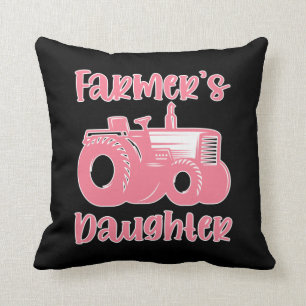 Coussin Fermière Tracteur de la fille Fermière Fermière