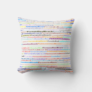 Coussin Fernandina Beach Texte Design II Jouer l'oreiller