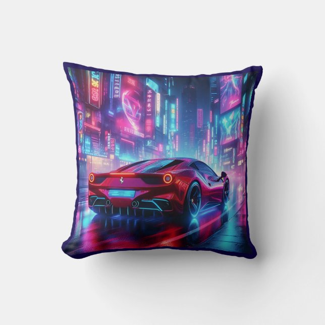 Coussin ferrari neon  (Recto)