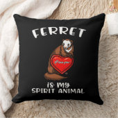 Coussin Ferret Est Mon Esprit Animal Mignonne Weasel (Couverture)