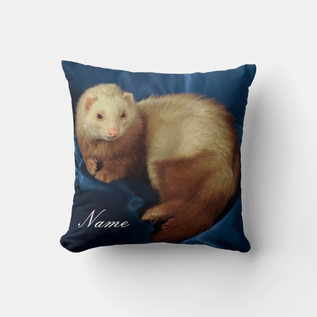 Coussin Ferret personnalisé pour animaux de compagnie (Recto)
