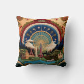 Coussin Ferris de style brodé et Landscap Pittoresque (Verso)