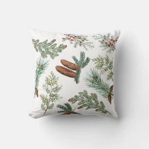 Coussin Festif de la forêt de pins de Noël