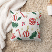 Coussin festif "Décorations de Noël, branche de pi (Couverture)