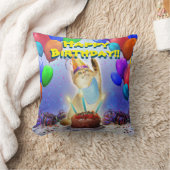 Coussin Festif d'or mignon Anniversaire Kitty (Couverture)