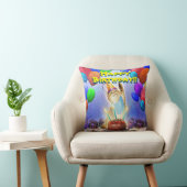 Coussin Festif d'or mignon Anniversaire Kitty (Chaise)