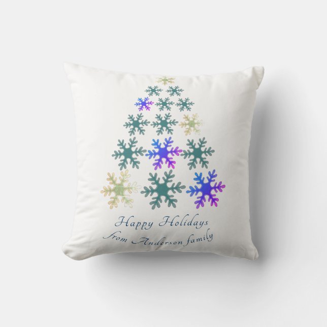 Coussin Festif Flube de Noël Arbre de Noël Famille Vacance (Recto)