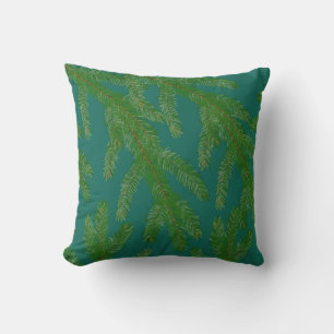 Coussin Festif Green Fir Branches Latte Mug