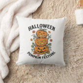 Coussin Festival de citrouilles d'Halloween Jack O Lantern (Couverture)