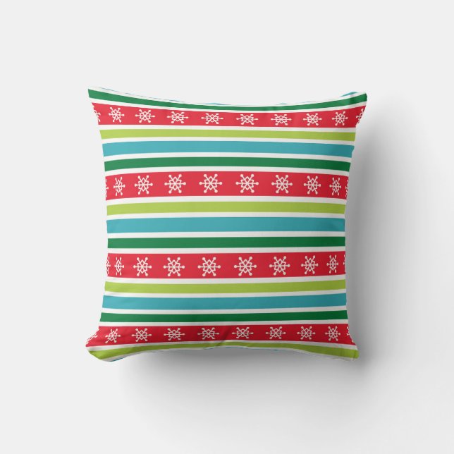 Coussin Festivals et Snowflakes (Recto)