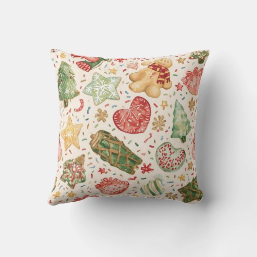 Coussin Festive Cookie Parade Pattern | Holiday Cookies (Verso)