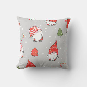 Coussin Festive Gnome d'hiver Motif sans couture