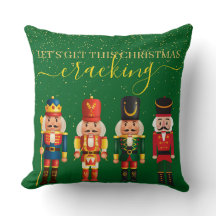 Festive Modern Xmas Green Cute Nutcracker