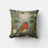 Coussin Festive Robin et Holly (Recto)