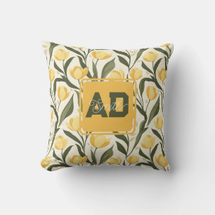 Coussin Fête d'anniversaire à la belle fleur de tulipe