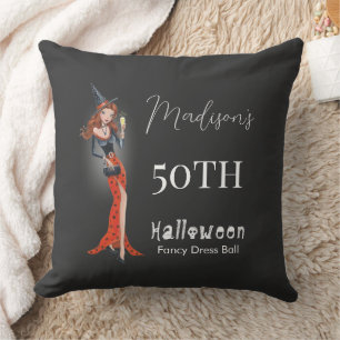 Coussin Fête d'anniversaire des 50 ans Halloween
