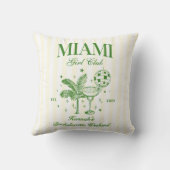 Coussin Fête de Bach Miami Verte & Jaune Rétro Moderne (Verso)
