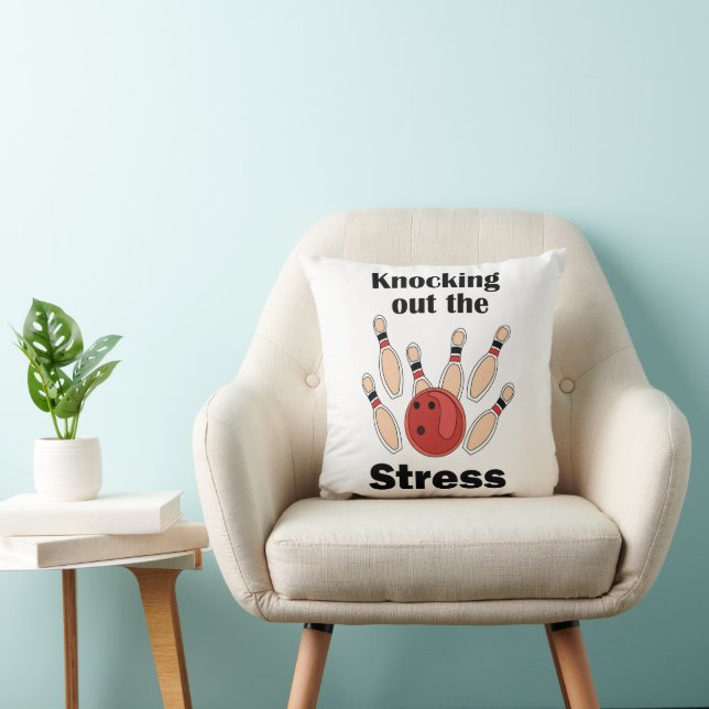 Coussin Fête de Bowling Grève Assommant le Stress (Chaise)