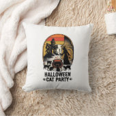 Coussin Fête de chat Halloween Design de chats de sorcière (Couverture)