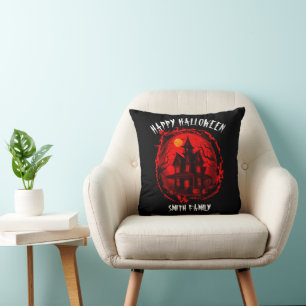 COUSSIN FÊTE DE FAMILLE MAISON HANTÉE HALLOWEEN SUR MESURE