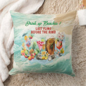 Coussin Fête de Fiançailles Tropicale Plage Cocktails Frui (Couverture)