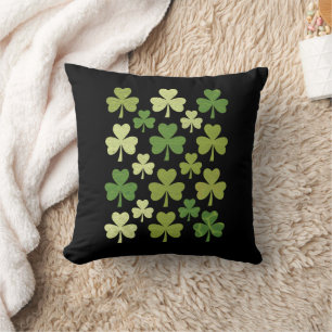 Coussin Fête de la Saint-Patrick Cœur Trèfle Chanceux Trèf