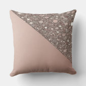 Coussin Fête de mariage élégante rose doré (Verso)