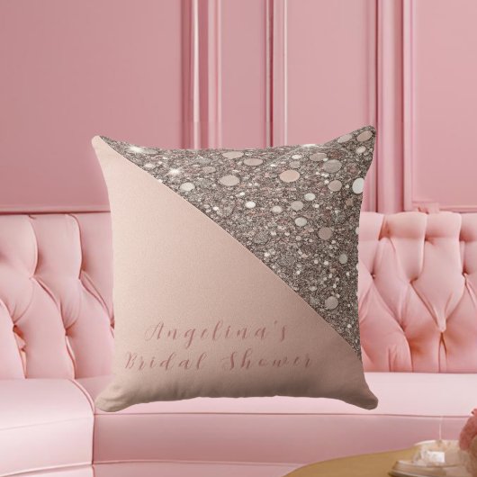 Coussin Fête de mariage élégante rose gold