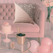 Coussin Fête de mariage élégante rose gold