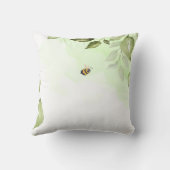Coussin Fête de Naissance Bébé Animaux Mignons Forêt Verte (Verso)