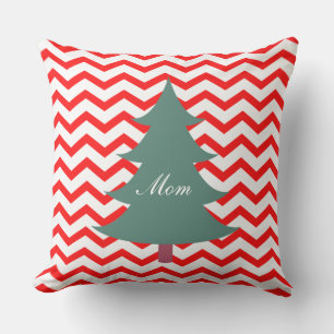 Coussin Fête de Noël coloré blanc rouge et vert