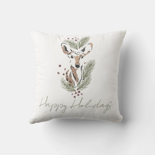 Coussin Fête de Noël Russe Deer (Verso)