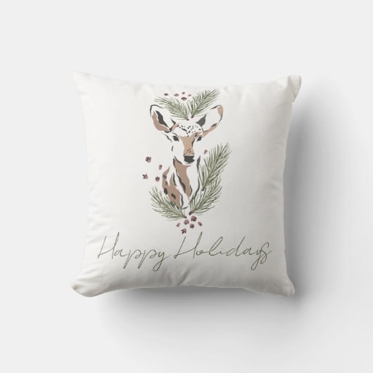 Coussin Fête de Noël Russe Deer (Recto)