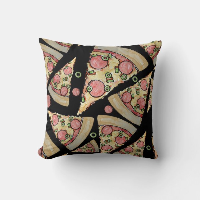 Coussin Fête de pizza Deluxe (Recto)