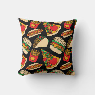 Coussin Fête de Restauration Rapide : Isolement Motif Vint