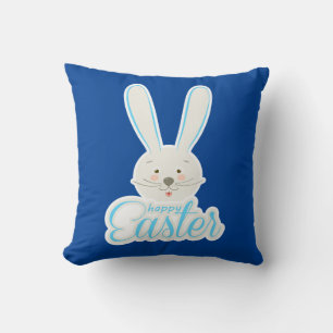Coussin FÊTE DE VACANCES HEUREUSE de PÂQUES de LAPIN