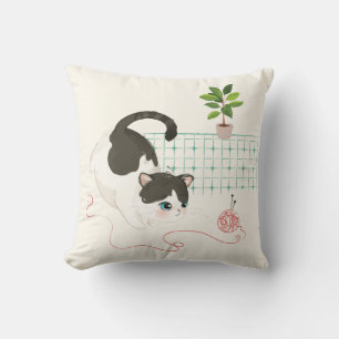 Coussin Fête des Chats - Fils rouges