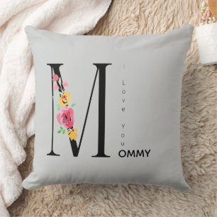 Coussin Fête des Mères,Cadeau pour maman, Je t'aime Maman