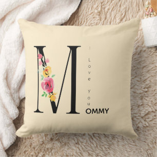 Coussin Fête des Mères,Cadeau pour maman, Je t'aime Maman