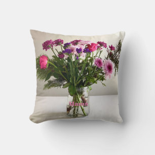 Coussin Fête des mères colorées Mama Bouquet+ Option perso