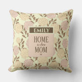 Coussin Fête des mères de famille de motifs floraux (Recto)