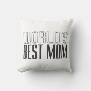 Coussin Fête des mères de la meilleure maman du monde Or