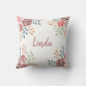 Coussin Fête des mères florales, la meilleure maman élegan (Verso)