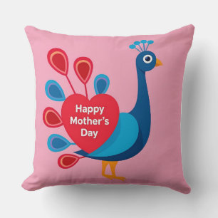 Coussin Fête des mères Peacock Love Display