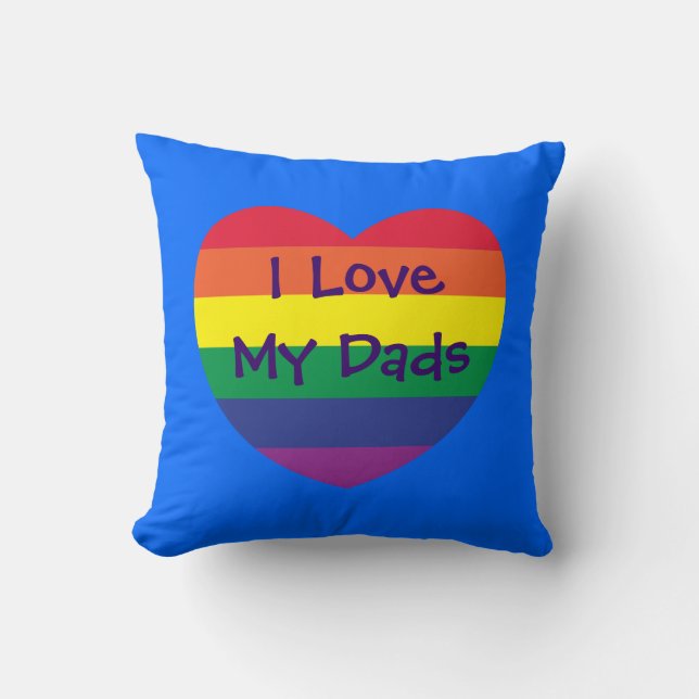 Coussin Fête des pères J'Aime Mes papas (Recto)