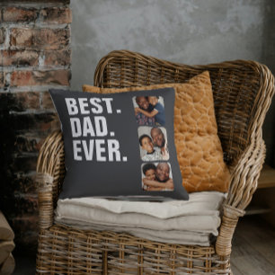 Coussin Fête des pères personnalisée cadeau photo meilleur