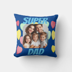 Coussin Fête des Pères Super Papa   Message espagnol