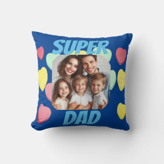 Coussin Fête des Pères Super Papa | Message espagnol